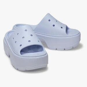 CROCS Stomp slides in shade Sky blue